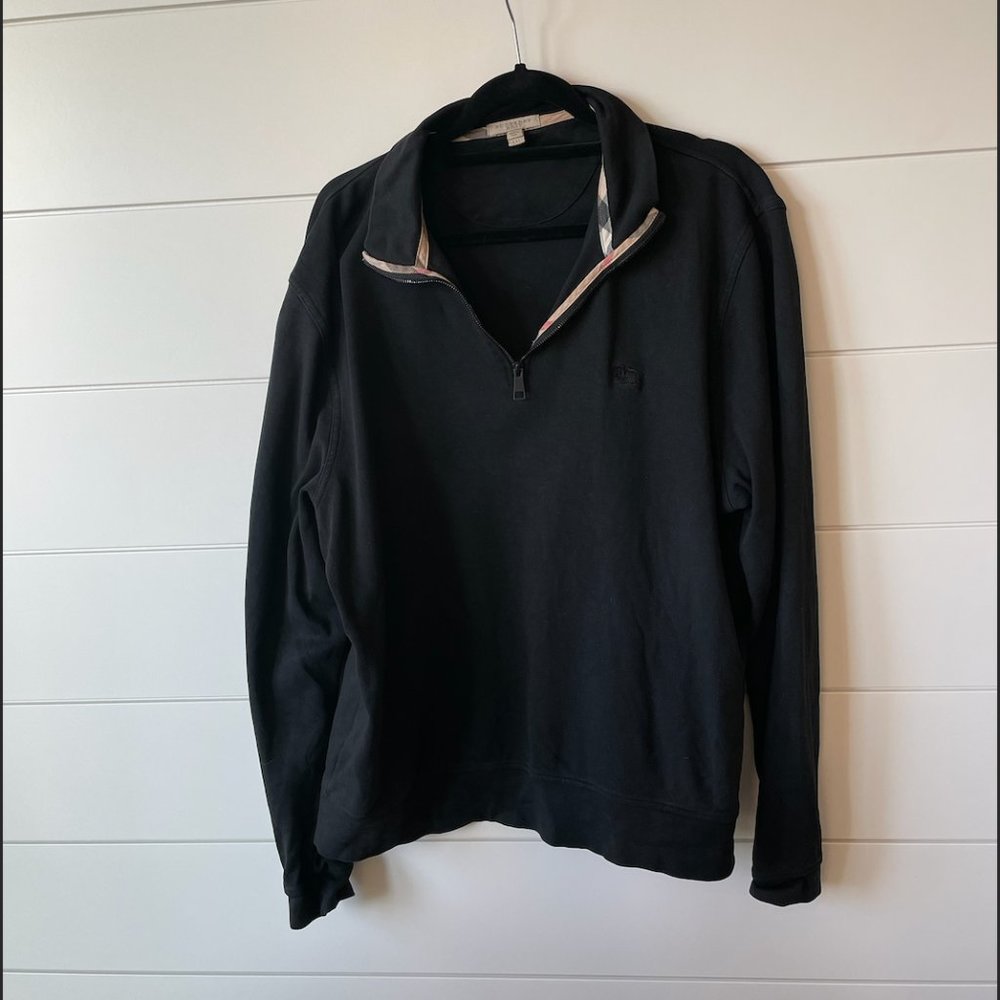 Burberry Brit Half-Zip Pullover Black Long Sleeve